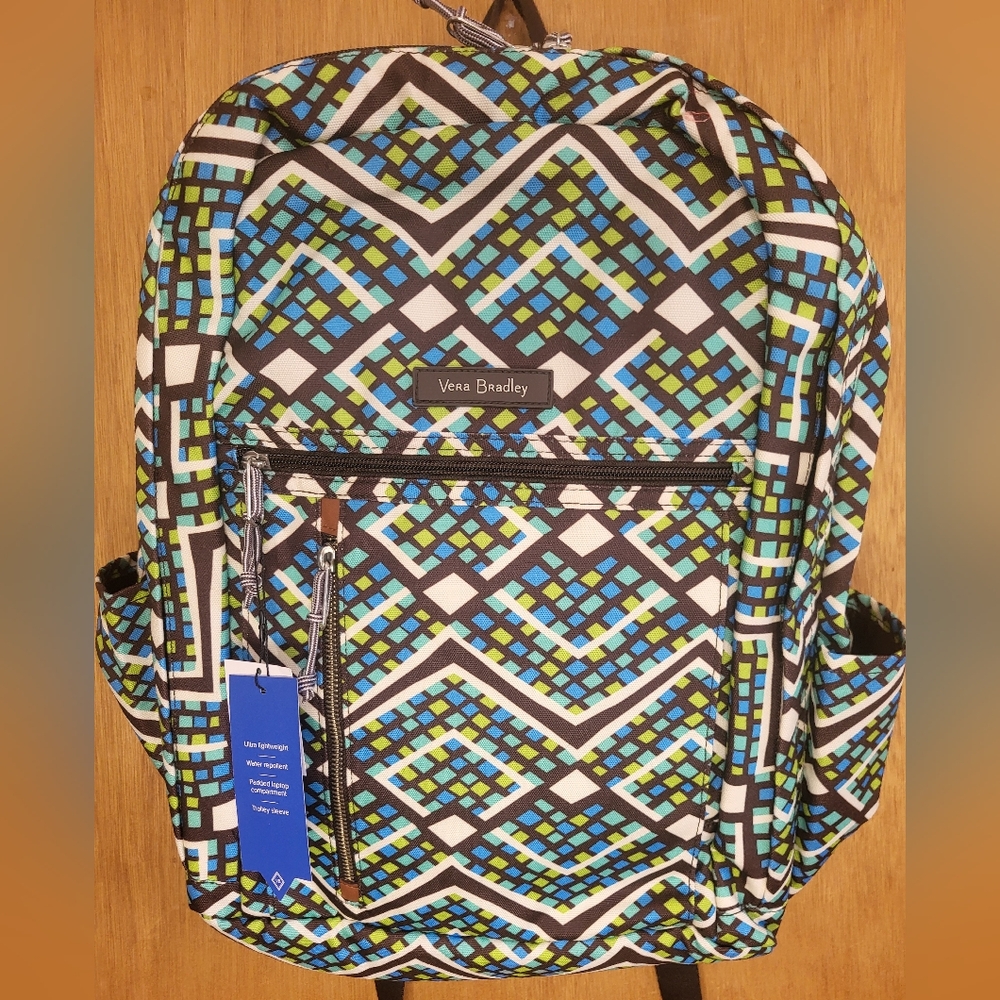 Vera Bradley Geometric Pattern Backpack with Laptop Compartment